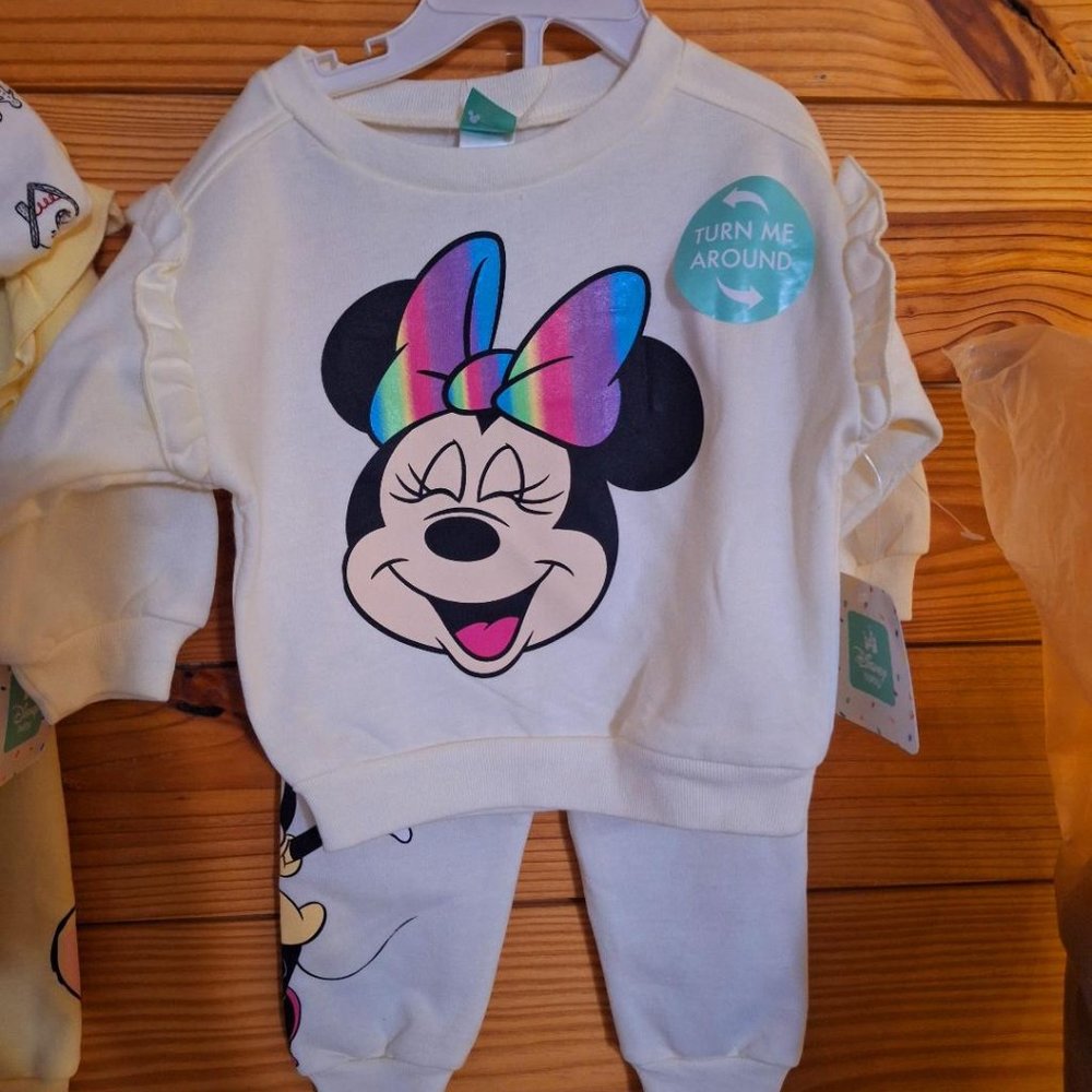 Disney Baby size 3/6-month active jogger fleece sweat outfit.